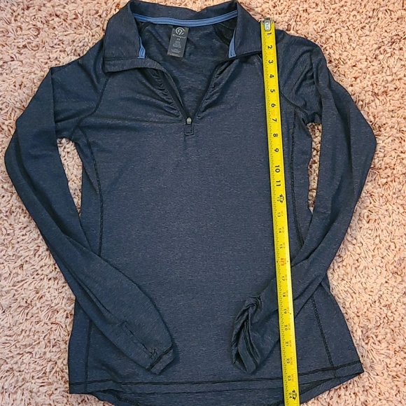 Pretty Long Sleeved Navy Champion Shirt. - Picture 3 of 4